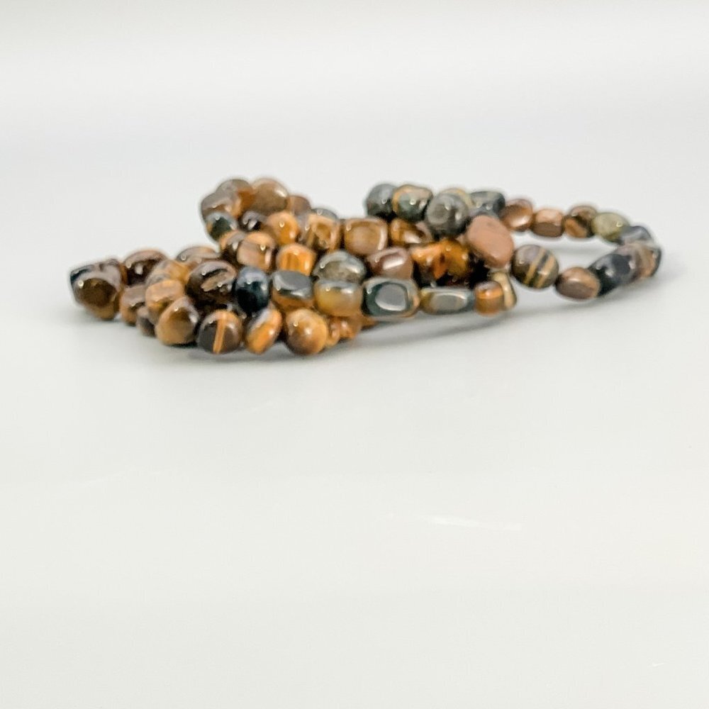 Tiger's Eye Chakra Bracelet Tumbled Polished Stone - Picture 4 of 6